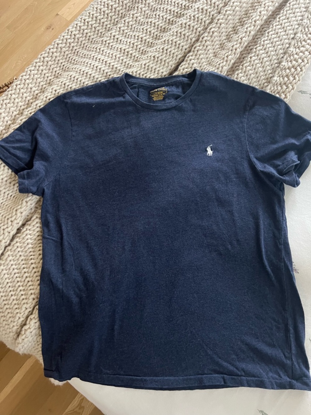 Polo by Ralph Lauren Navy Crewneck T-Shirt with White Logo